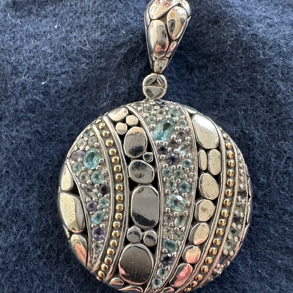 John Hardy Silver and Gold Necklace with Intricate Design